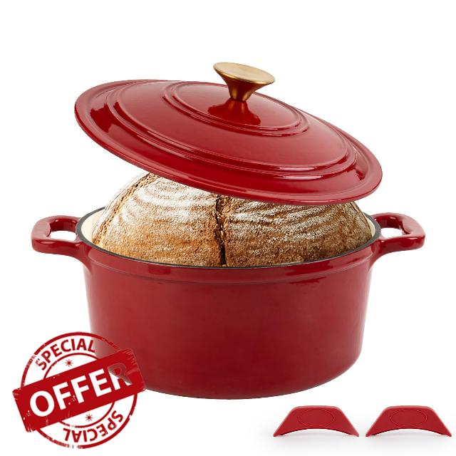 Enamel Cast Iron Dutch Oven with Lid