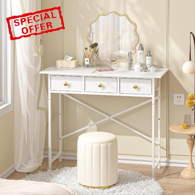 Small Makeup Vanity Desk No Mirror