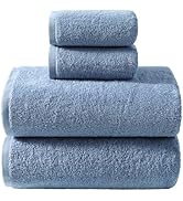 REDKISS 6-Piece Bath Towel Set - 2 Washcloths, 2 Hand Towels, 2 Bath Towels | Premium Quality, Su...