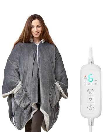 wearable heated blanket
