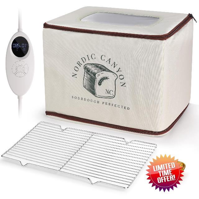 Sourdough Proofing Box – Collapsible Countertop Dough Proofing Box & Bread Proofer with 68–120 °F Temperature Control