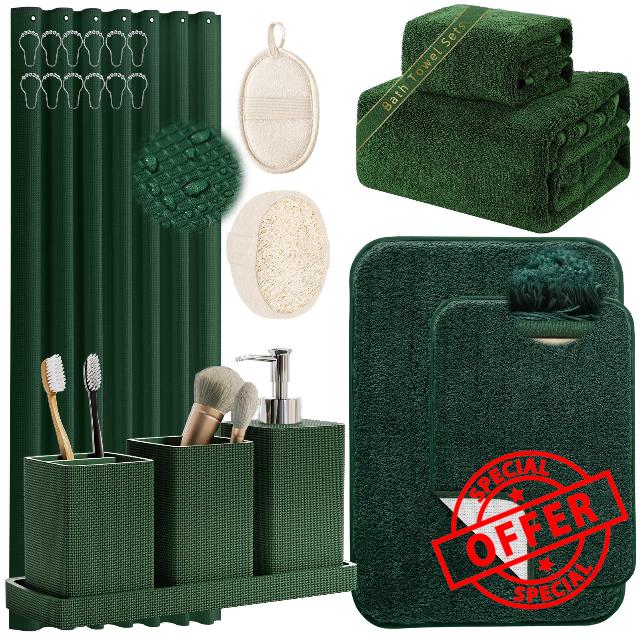 Green Bathroom Set