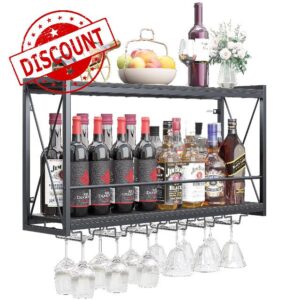 Dokser Wine Rack Wall Mounted Shelf - 2 Tier