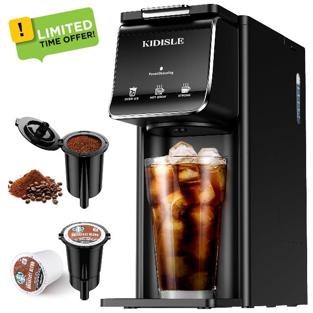Hot & Iced Coffee Maker for K-Cups & Ground Coffee