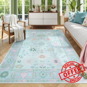 LIVEBOX Washable Oushak Rug for Living Room