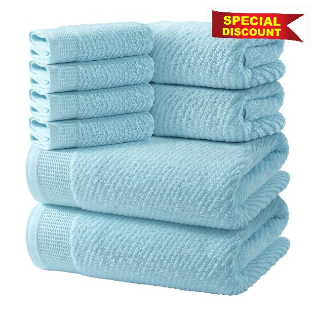 REDKISS 8-Piece Premium Towel Set
