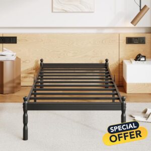 ZIYOO Twin Size Bed Frame with Mattress Slide Stopper