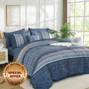 Dintszyayue Blue Comforter Set Queen Size