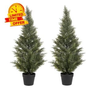 3FT Artificial Cedar Topiary Trees