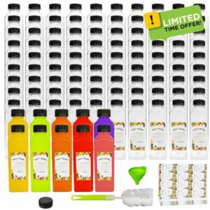 100pcs 16 oz Plastic bottles with lids