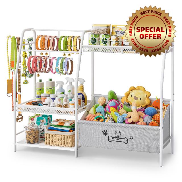 Large Dog Toy Basket with Dog Storage Organizer