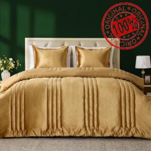 MUSSEL Velvet King Size Comforter Set 3 Pieces