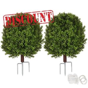 Artificial Boxwood Topiary Trees for Outdoors