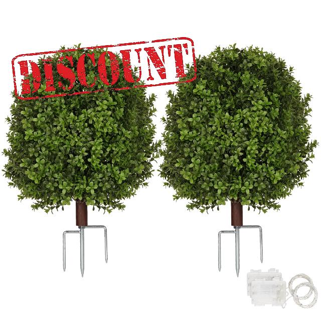 Artificial Boxwood Topiary Trees for Outdoors