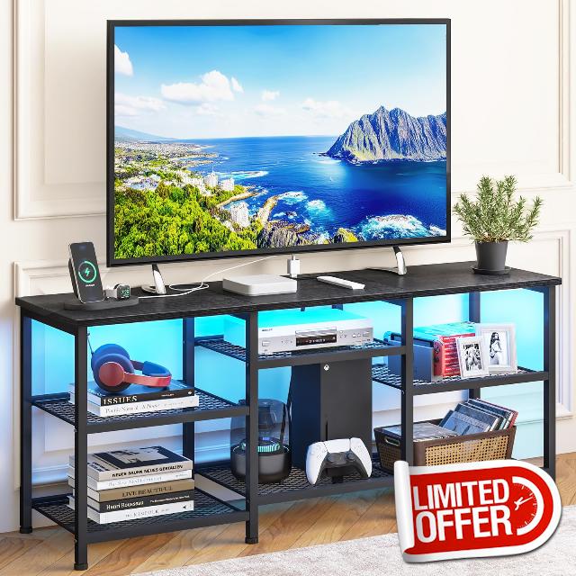 YGEOMER TV Stand for 55 inch TVs