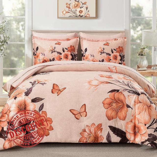 Floral King Size Comforter Set