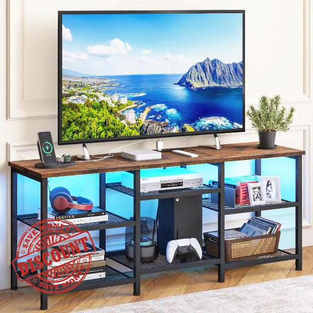 YGEOMER TV Stand for 55 inch TVs