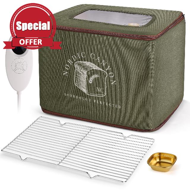 Sourdough Proofing Box – Collapsible Countertop Dough Proofing Box & Bread Proofer with 68–120 °F Temperature Control