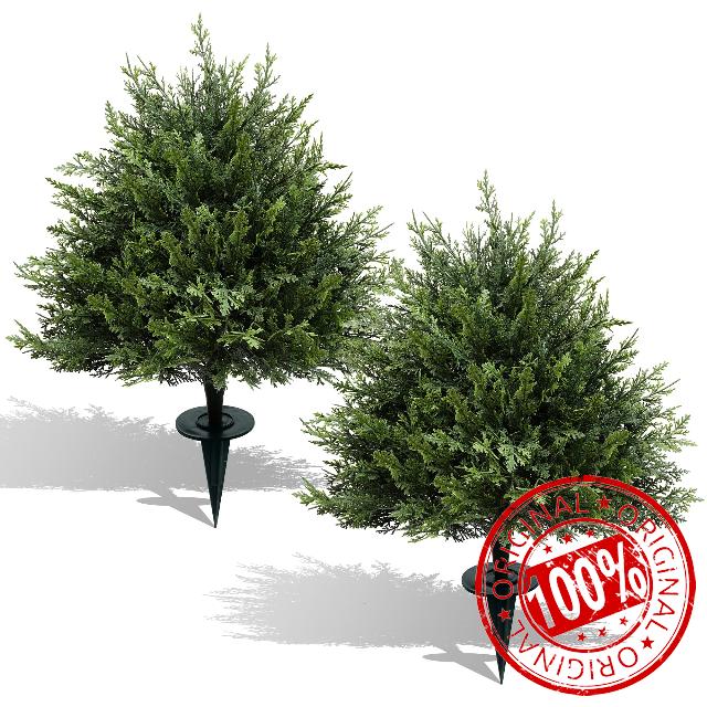 28" Artificial Cedar Topiary Ball Trees with Spike