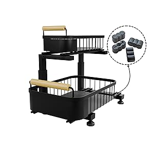 adjustable, under sink organizer, 7 heights
