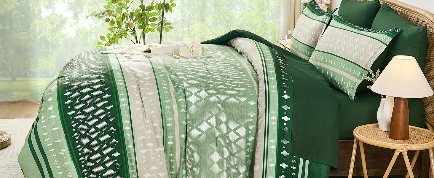 green comforter set