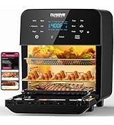 Nuwave Brio 6-Quart Healthy Digital Smart Air Fryer with Probe One-Touch Digital Controls, Advanc...