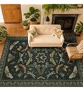 8 ft Long Hallway Runner Rug - Boho Green Rug for Kitchen, Entrance Indoor, Washable Wide Runner ...