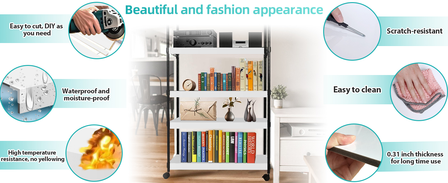 5 pcs wire shelf cover