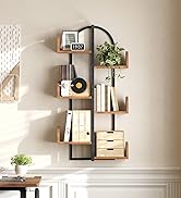 HOOBRO Floating Shelves for Wall, Wall Mounted Shelf, Modern Display Shelf, Arched Design, for Ga...