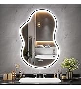 Hasipu Irregular Bathroom Mirror with Lights - 25