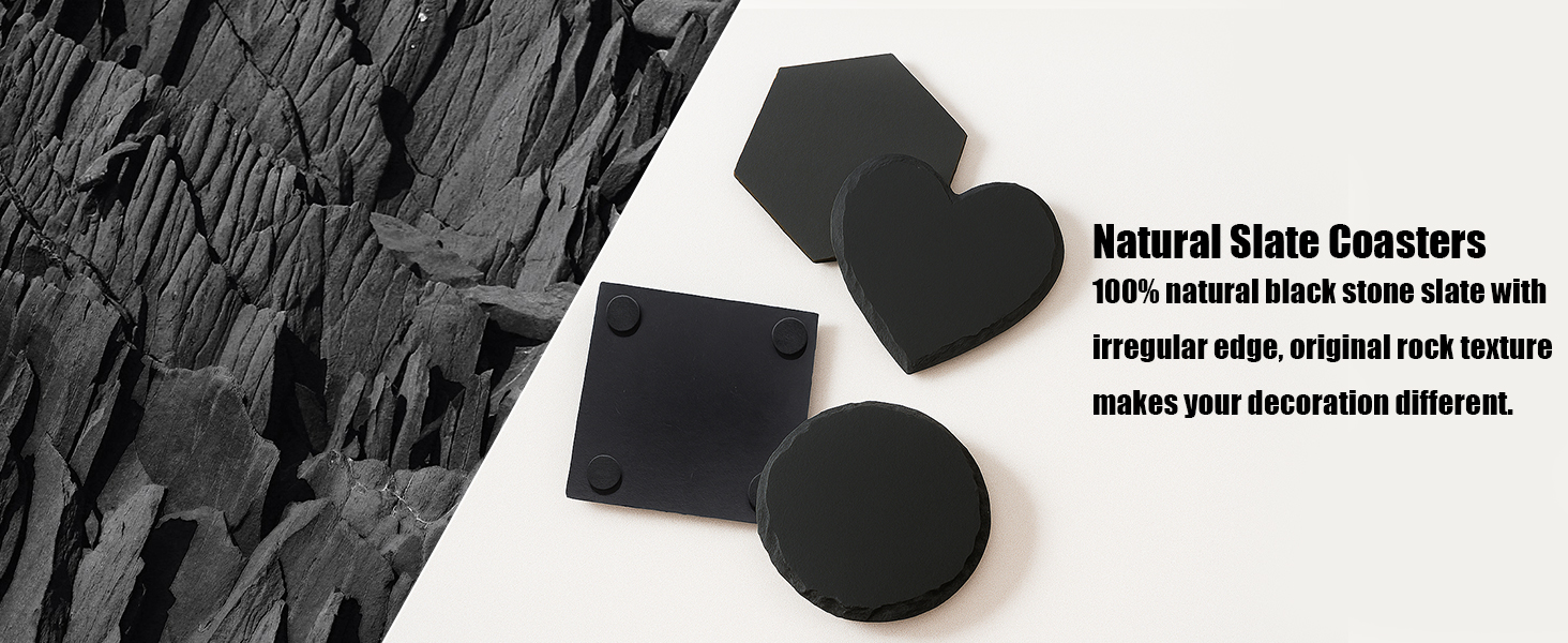 Slate Drink Coasters Set