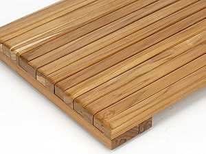 teak shower mat