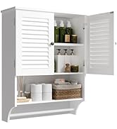 ChooChoo Tall Bathroom Storage Cabinet with 6 Doors, Freestanding Floor Cabinet with Adjustable S...