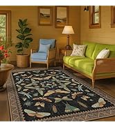 Extra Long Rug Runners for Hallways Non Slip - 2'6''x8' Black Insect Boho Kitchen Runner, Entrywa...