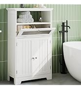 ChooChoo Bathroom Cabinet Wall Mounted 2-Door with 3 Open Shelves， Wooden Medicine Cabinets with ...