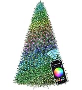 HOLLO STAR 9 ft Prelit Christmas Tree with 589 LED Lights, App Control, Artificial Christmas Tree...