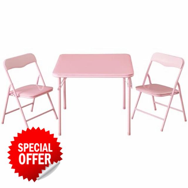 Heritage Kids Pink Kids Activity Table and Chair Set
