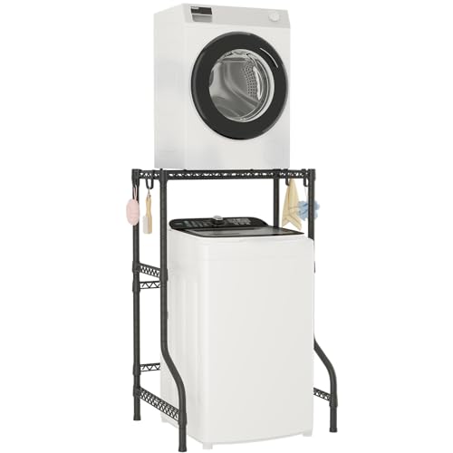 Metal and Heavy-Duty Washer and Dryer Storage Shelves for Saving Space