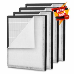 4 Packs MOOKA Genuine Washable Filter Replacement for C3