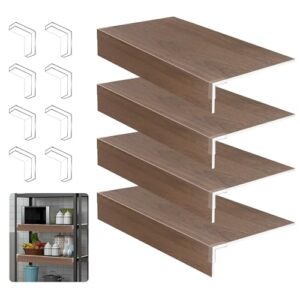 PVC Wood-Look Shelf Liners with Corner Guards for Pantry
