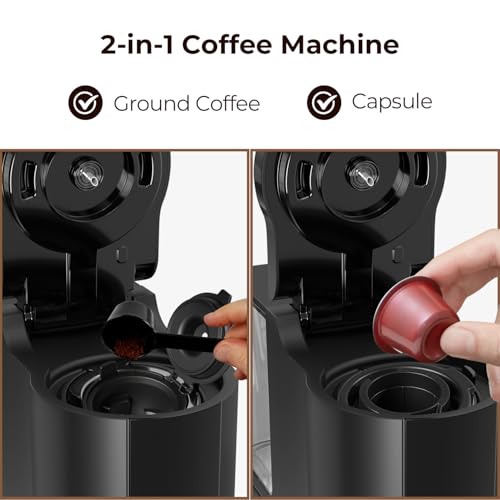 Mini One Cup Drip Coffee Maker with Auto Cleaning & Shut Off