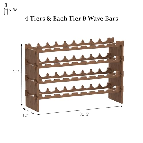Wooden Free Standing Wine Stand Organizer for Kitchen