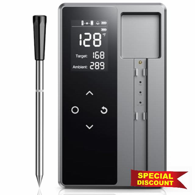 Smart Wireless Meat Thermometer with Ultra-Thin Probe