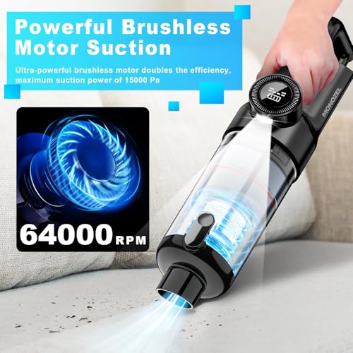 15000Pa Powerful Suction with LED Light