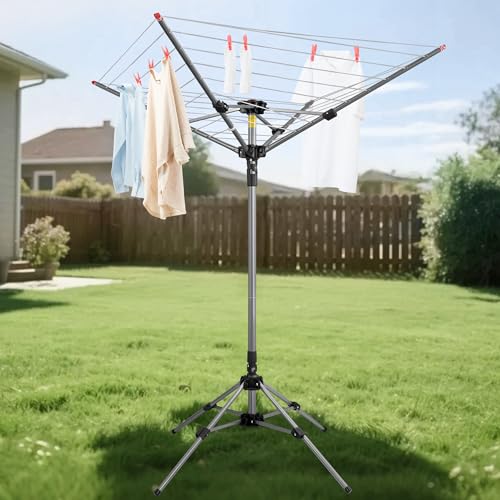 Rotary Drying Rack 4 Arms 8 Line 82 Ft Hanging Space