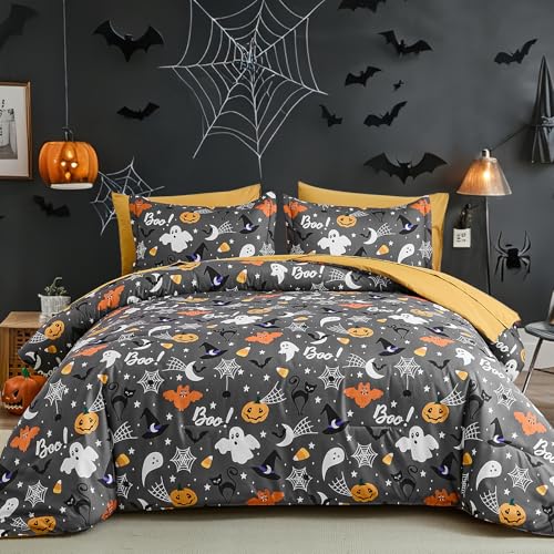 Cozy Ghost Spider Bedding Set with Pillowcases