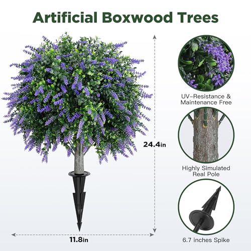 Fake Evergreen Artificial Plant Bushes for Front Porch