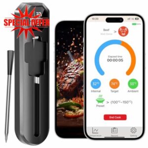 Bluetooth Wireless Meat Thermometer Digital with Smart App