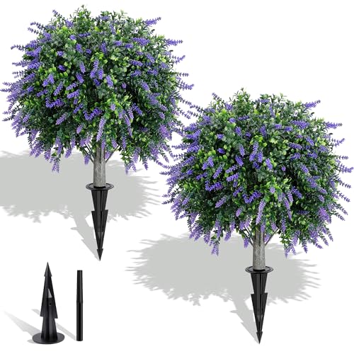 UV Resistant Artificial Shrub Bushes with Ground Spike