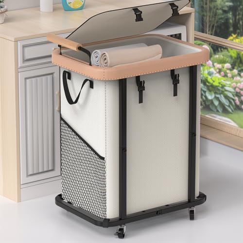 Large Laundry Hamper with Wooden Handles